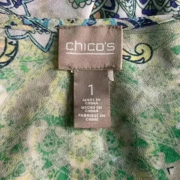 Chico’s Sheer Kimono Size 1 Sm/Md Paisley Design - Picture 10 of 10